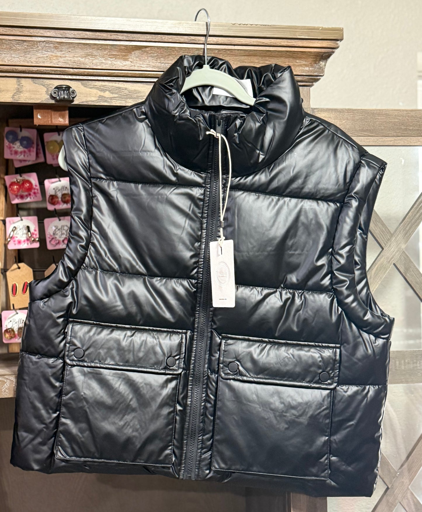 Black sleeveless puff Kancan Jacket