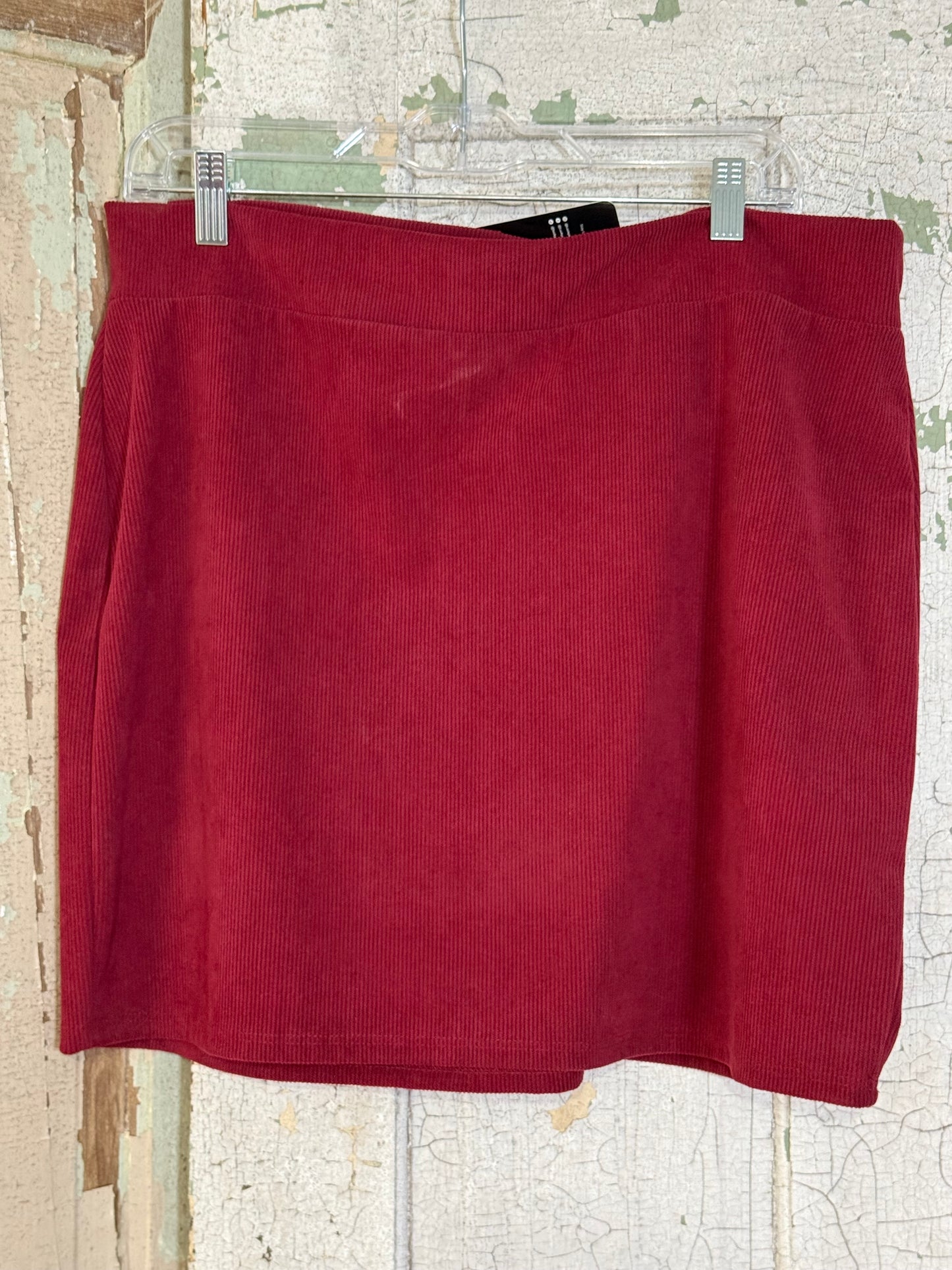 Lucky And Blessed Marron Ribbed Skirt