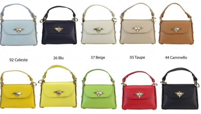 Maya Bumble Bee Leather Mini Crossbody Bag JIJOU CAPRI: Silver