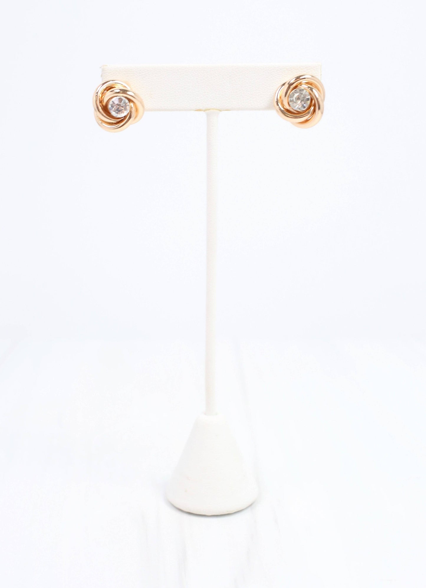 Stephanie CZ Stud Earring Gold: Default