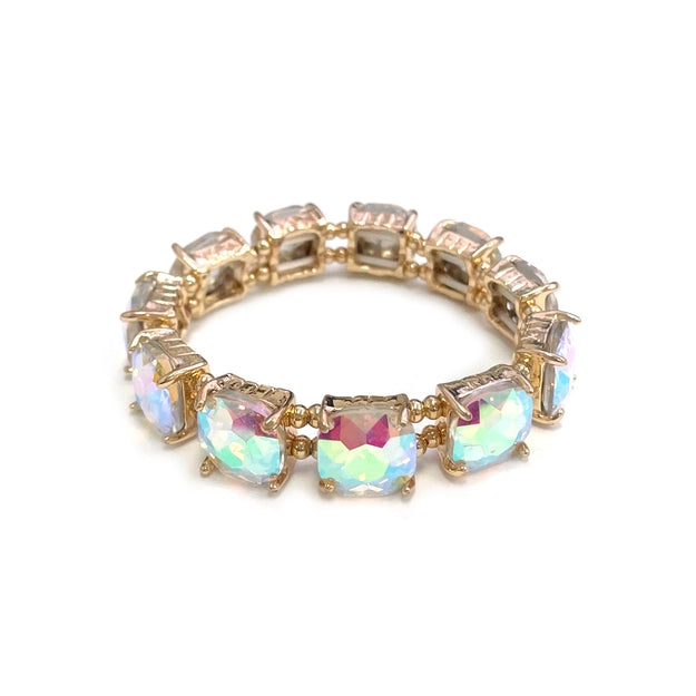 Cushion Glass Stretch Bracelet