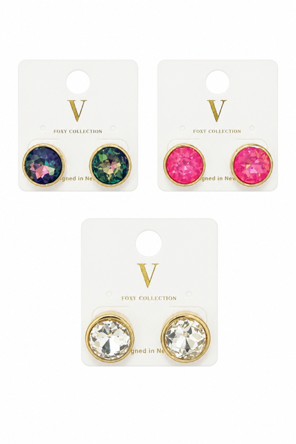 Crystal Round Stud