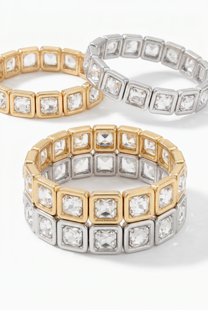 Clear Square Bracelet