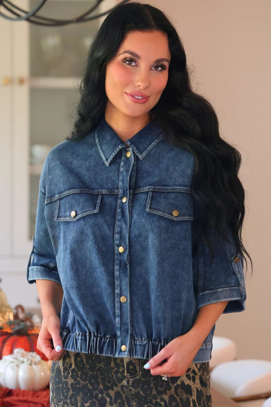 Jess Lea- Denim Bomber Jacket