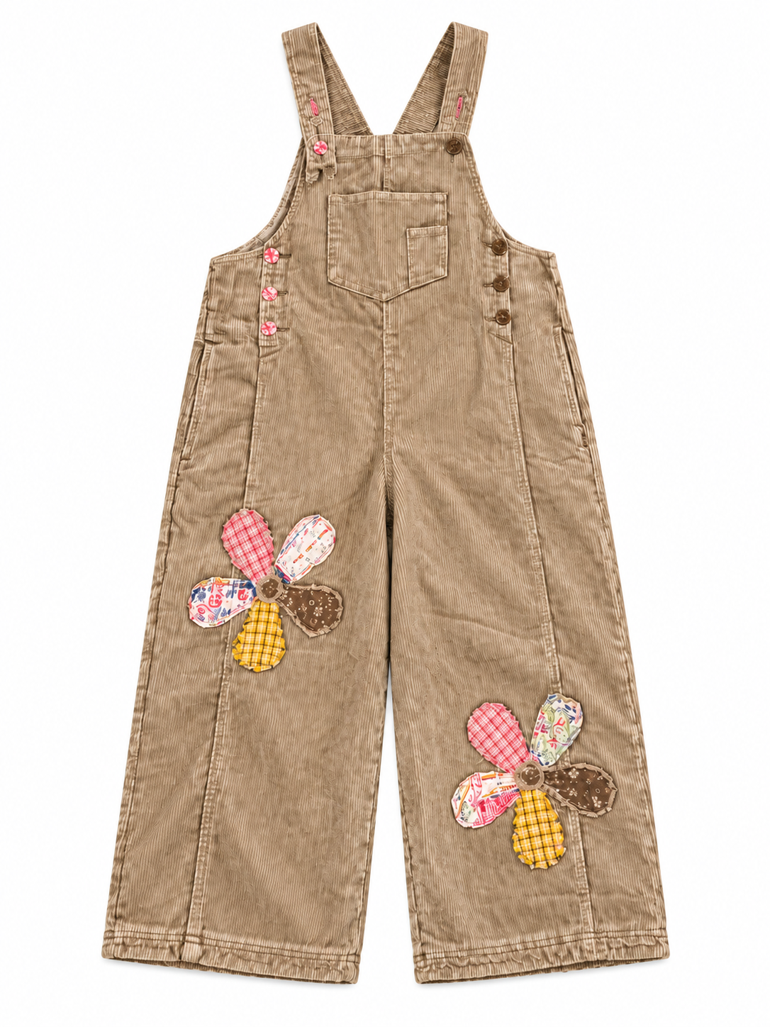 FLOWER PATCH CORDUROY OVERALLS