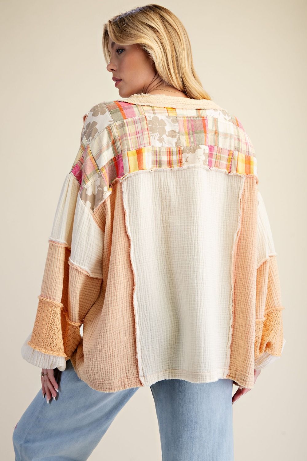 TEXTURED GAUZE TOP