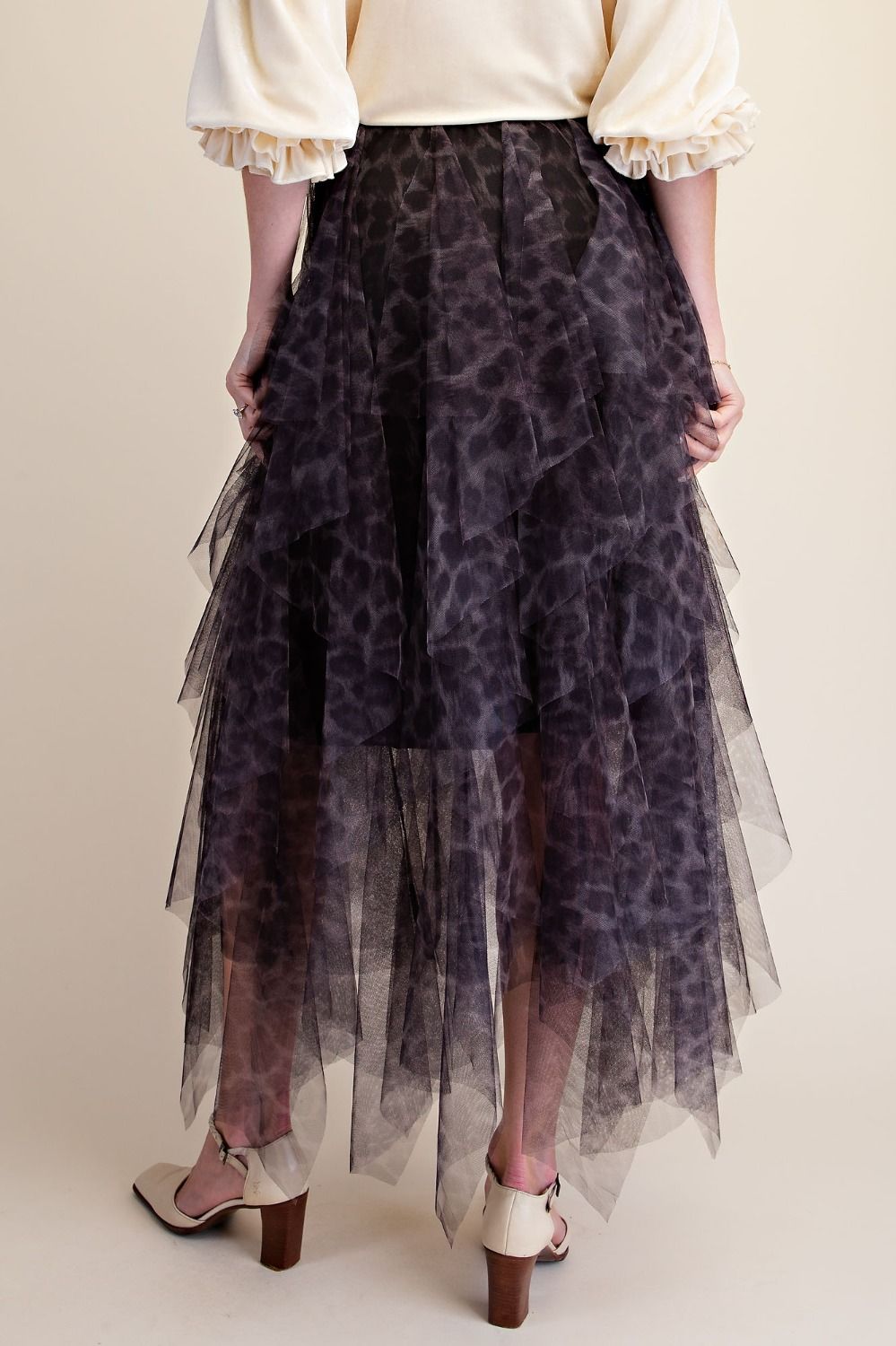 ANIMAL MESH SKIRT