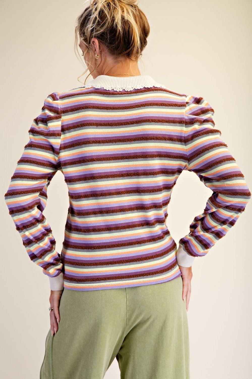 STRIPED KNIT TOP