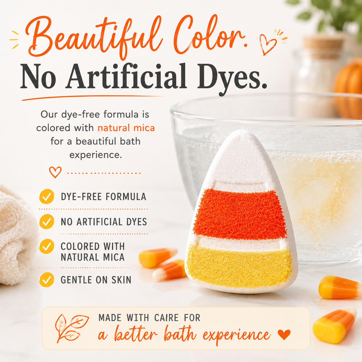 Candy Corn Bath Bombs