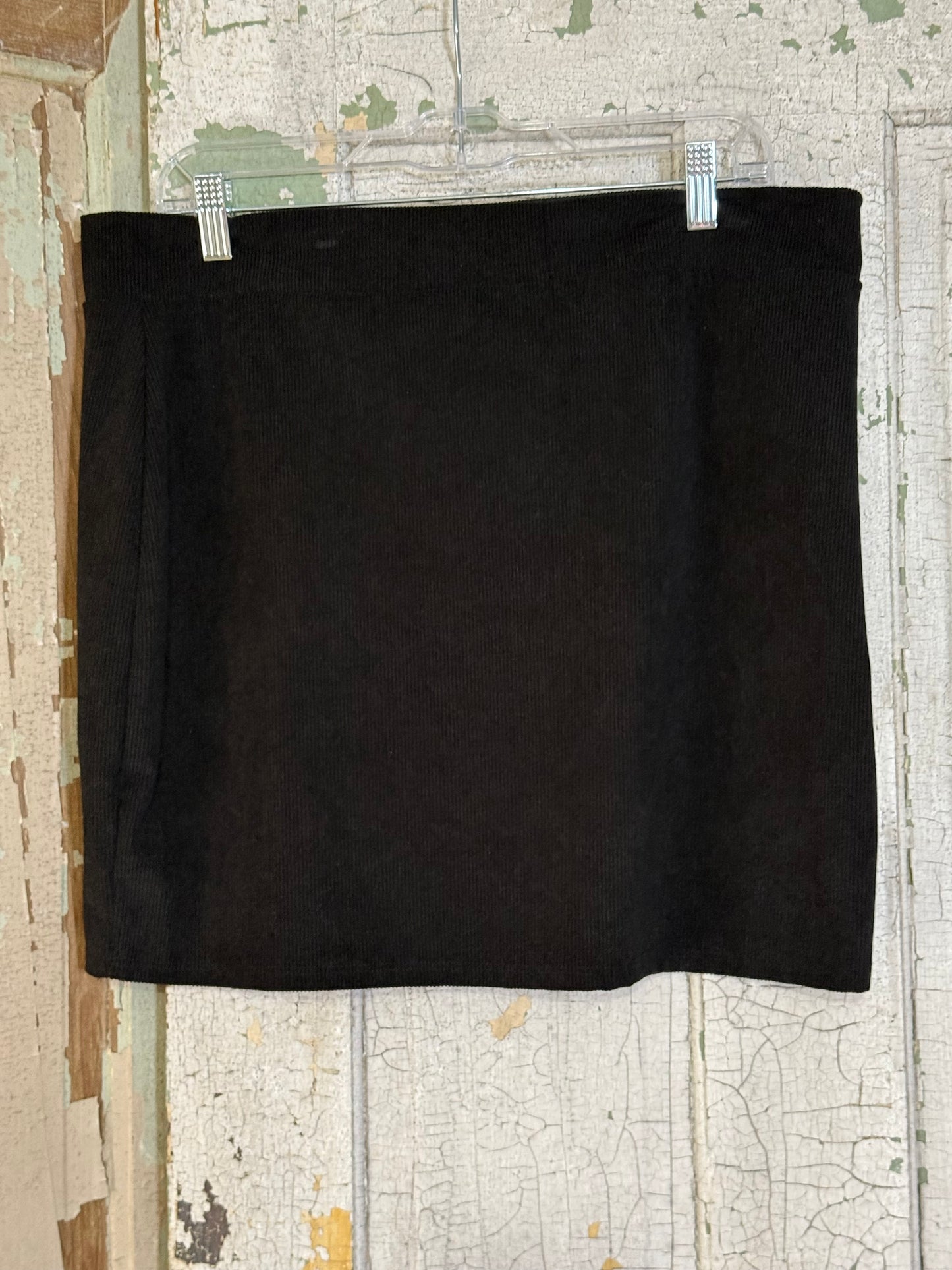 Lucky and Blessed Black Ribbed Skirt