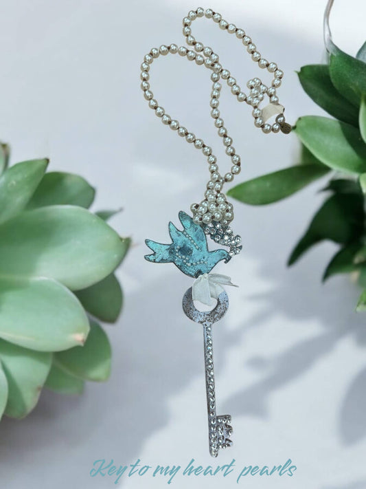 Pearls and Birds Necklace