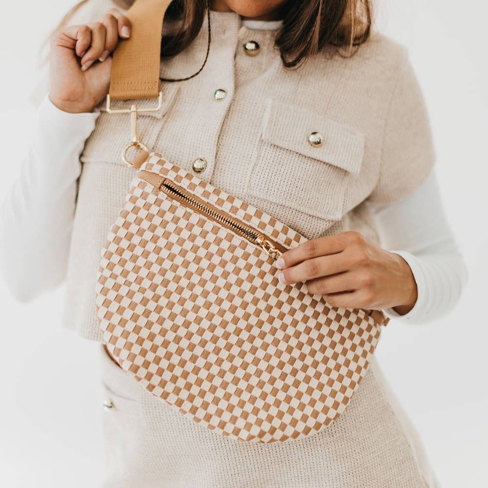 Westlyn Woven Bum Bag *NEW COLORS ADDED*: Checkered Gray