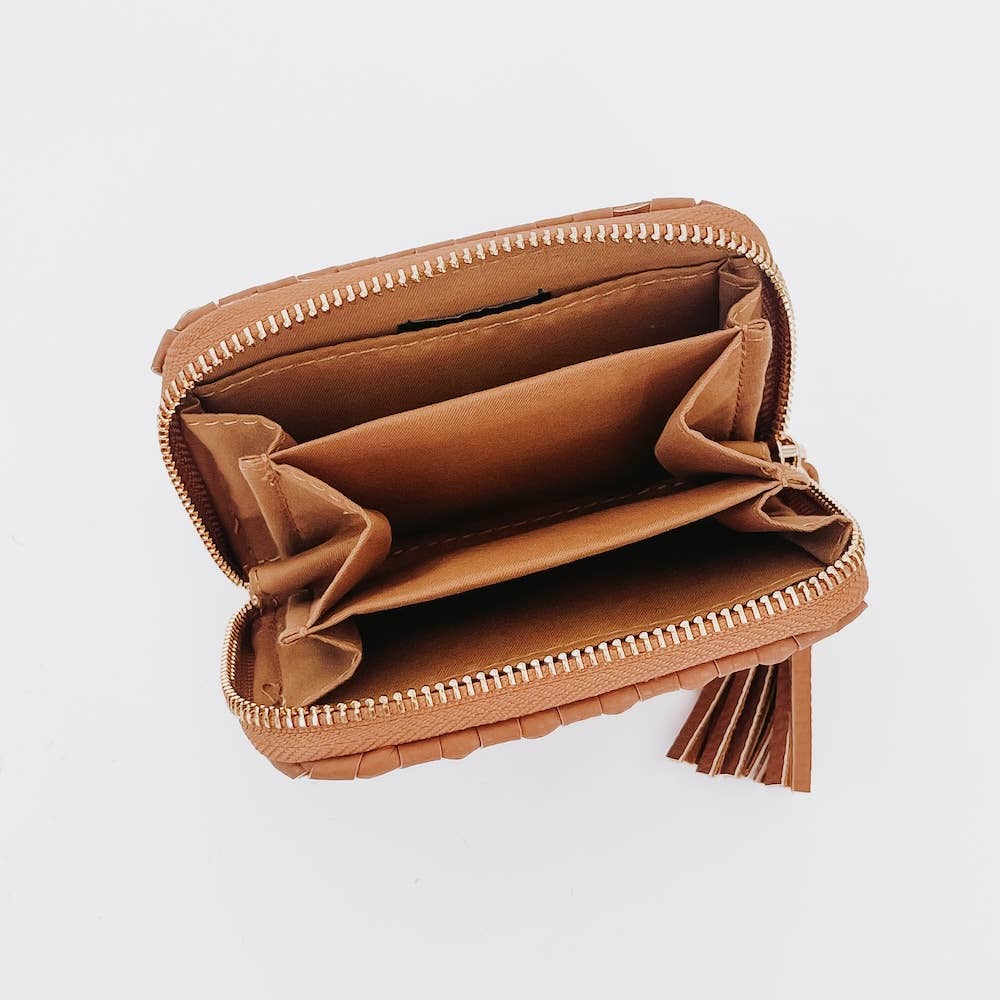 Wynona Woven Wallet: Black