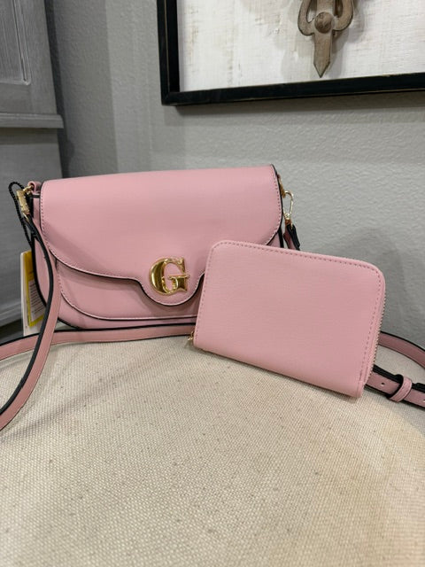 1962 Pink Crossbody Saddle Bag