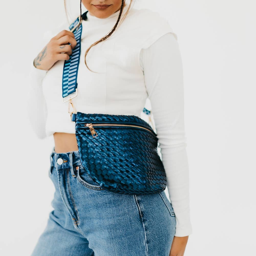 Westlyn Woven Bum Bag *NEW COLORS ADDED*: Metallic Gunmetal