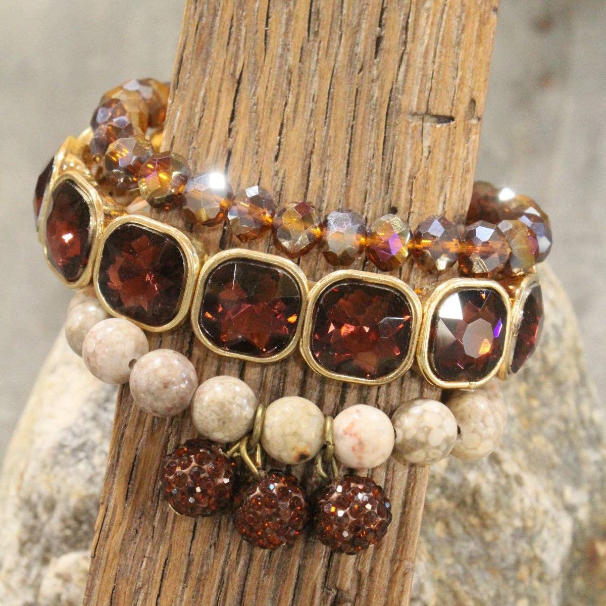 Rich & Golden Plum Bracelet Set