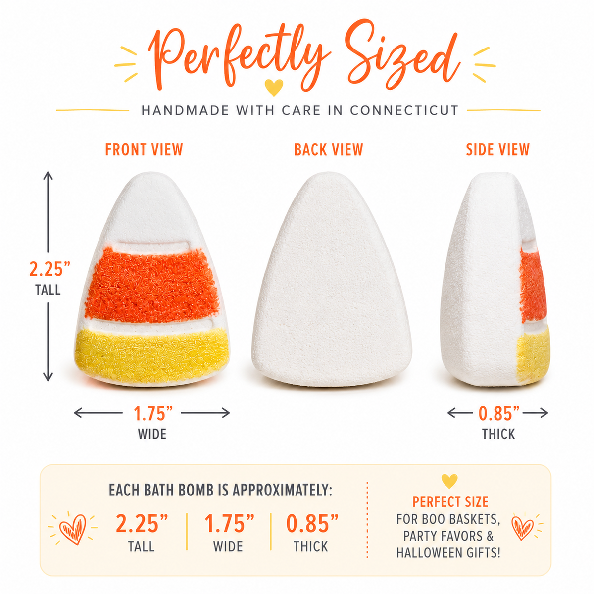 Candy Corn Bath Bombs