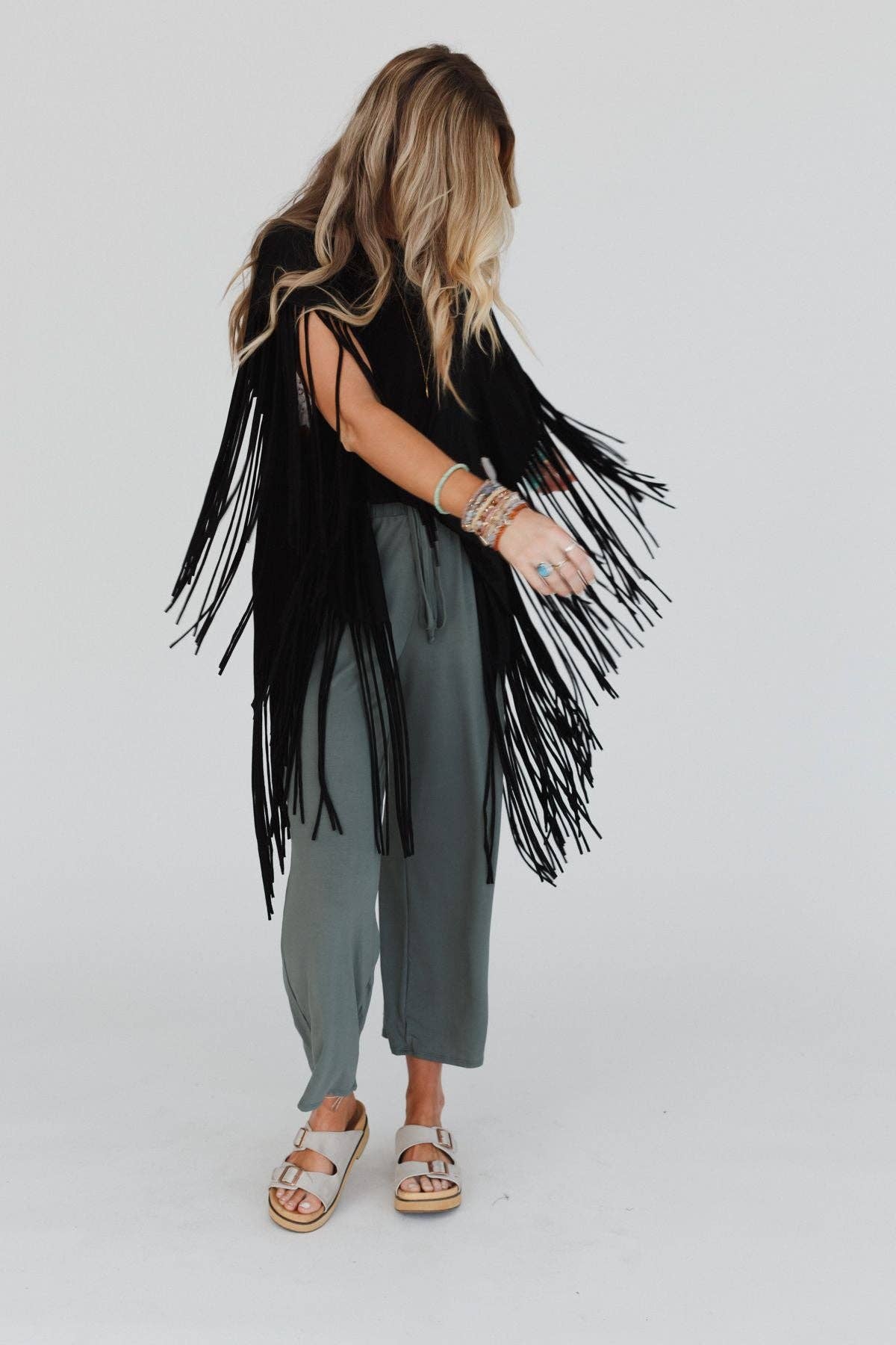Showstopper Fringe Top - Black: M