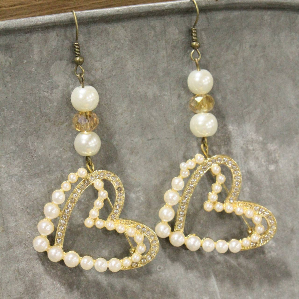 Never Enough Hearts Dangle Earrings