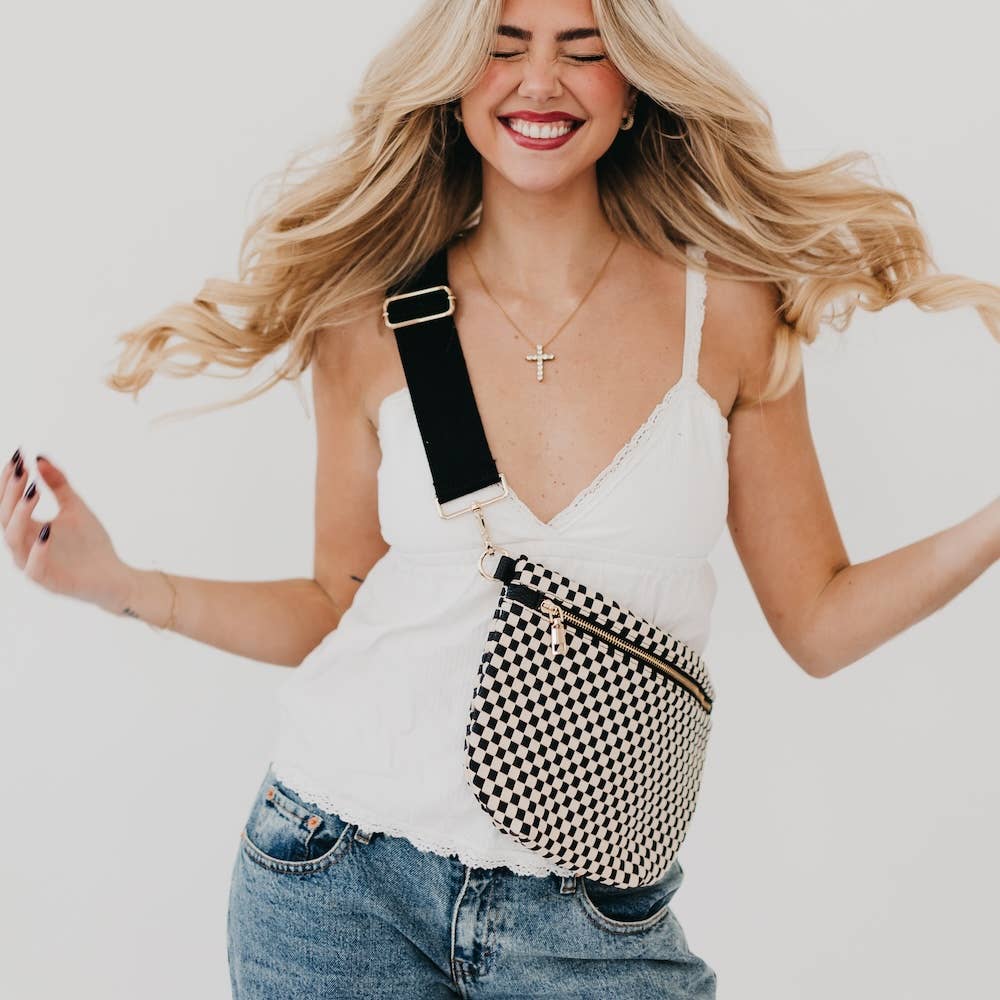 Westlyn Woven Bum Bag *NEW COLORS ADDED*: Metallic Gunmetal