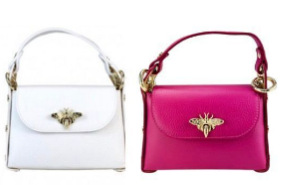 Maya Bumble Bee Leather Mini Crossbody  Bag JIJOU CAPRI: Silver