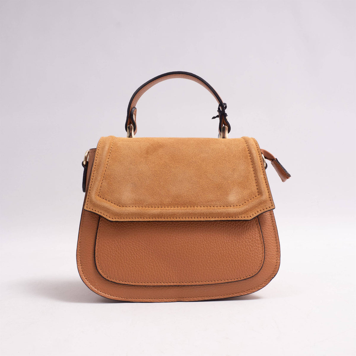 Bi-material handbag 54225239: Black