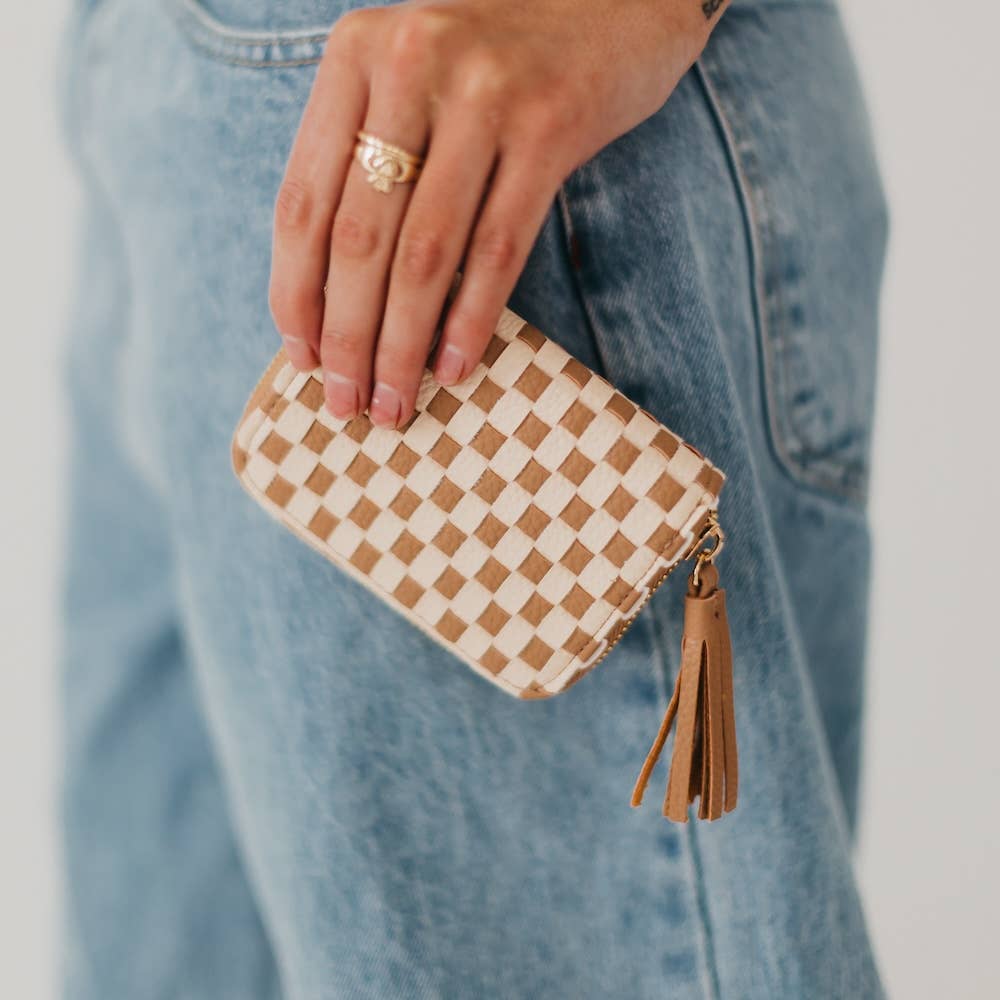 Wynona Woven Wallet: Black