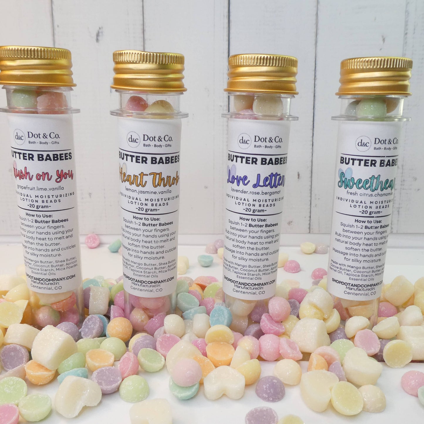 💜 Love Letter – Natural  Shea Lotion Beads (Butter Babees) : 20gram