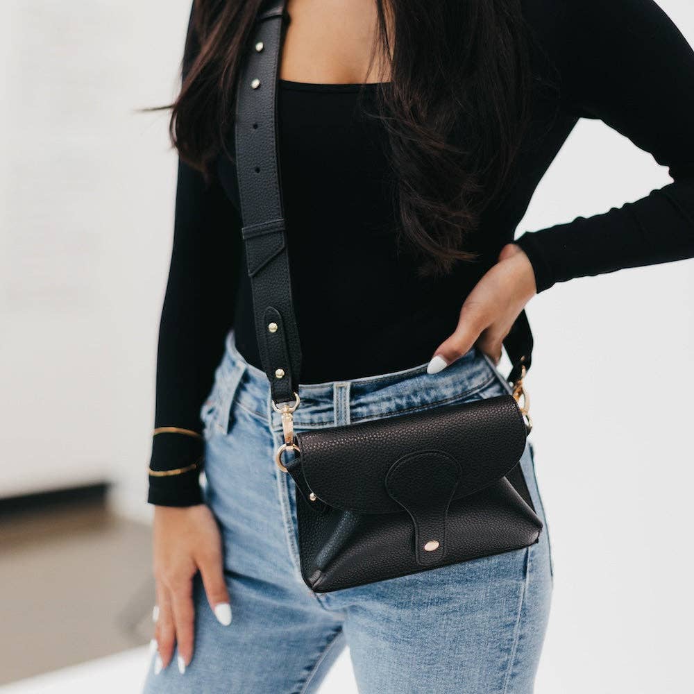 Khloe Vegan Leather Crossbody Wholesale: Brown