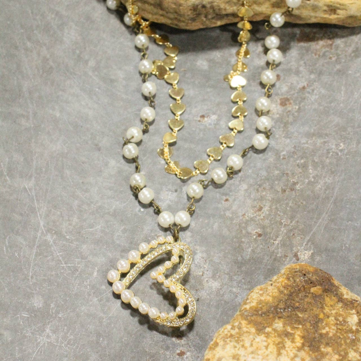 Never Enough Hearts Layered Necklace