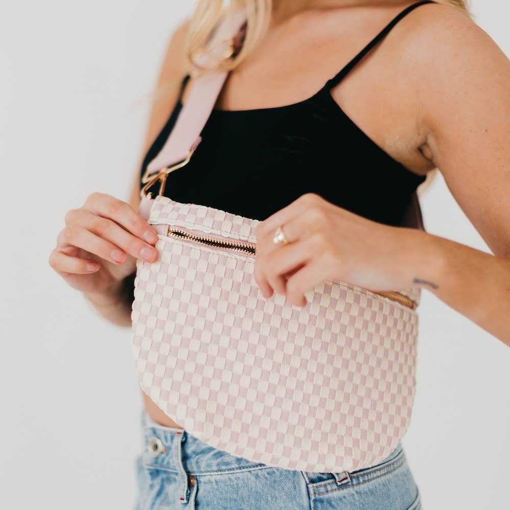 Westlyn Woven Bum Bag *NEW COLORS ADDED*: Checkered Black