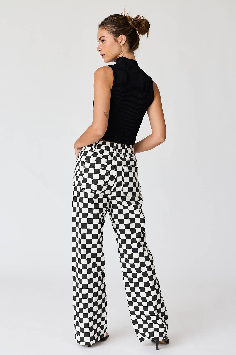Demi Checkered Jeans