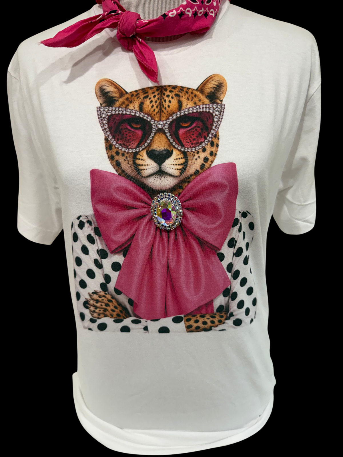 Pink Bow Leopard