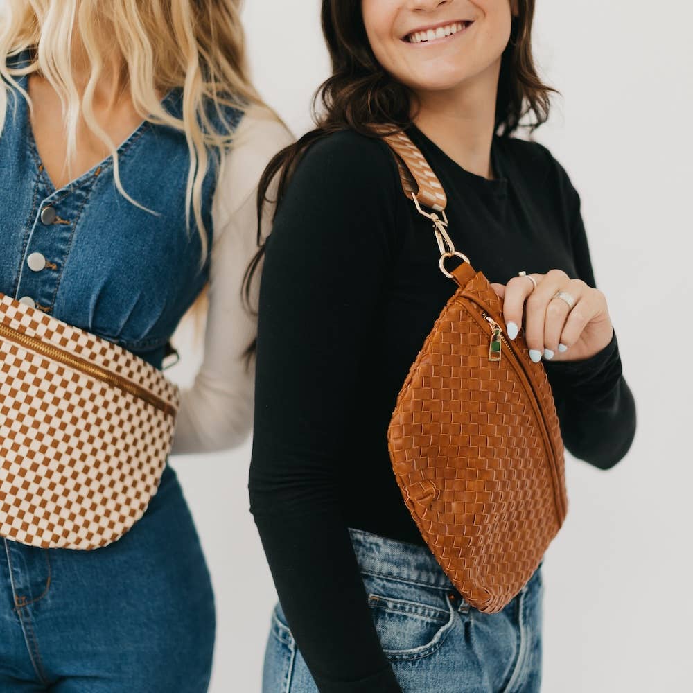 Westlyn Woven Bum Bag *NEW COLORS ADDED*: Checkered Gray
