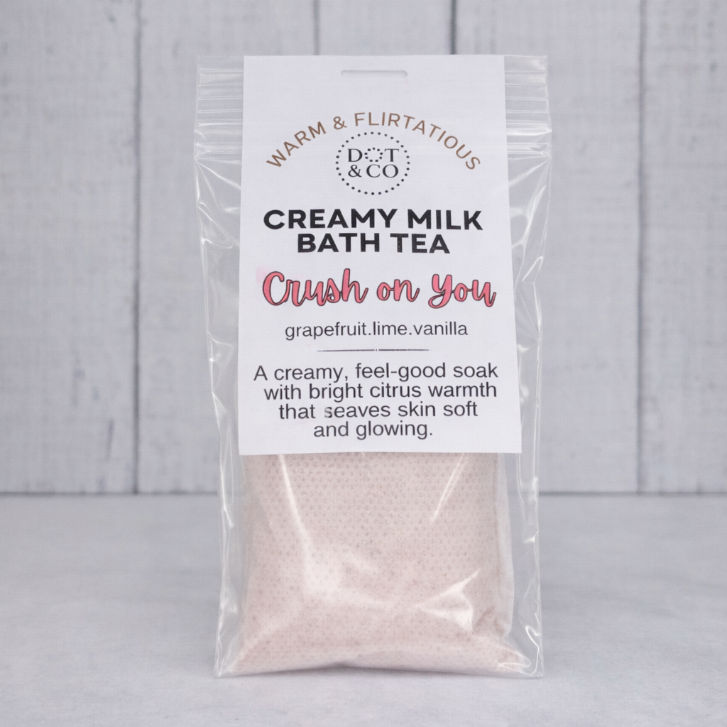 Valentine Milk Bath Tea Bags– Bath Bomb Experience, No Mess: 💜Love Letter -lavender.rose.bergamot