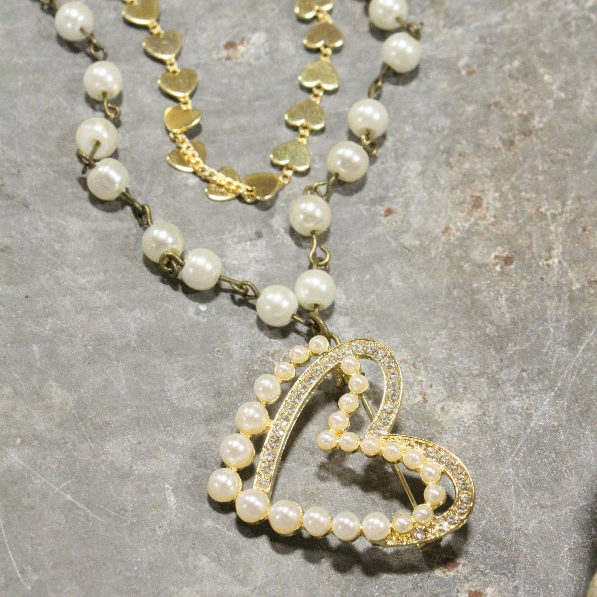 Never Enough Hearts Layered Necklace