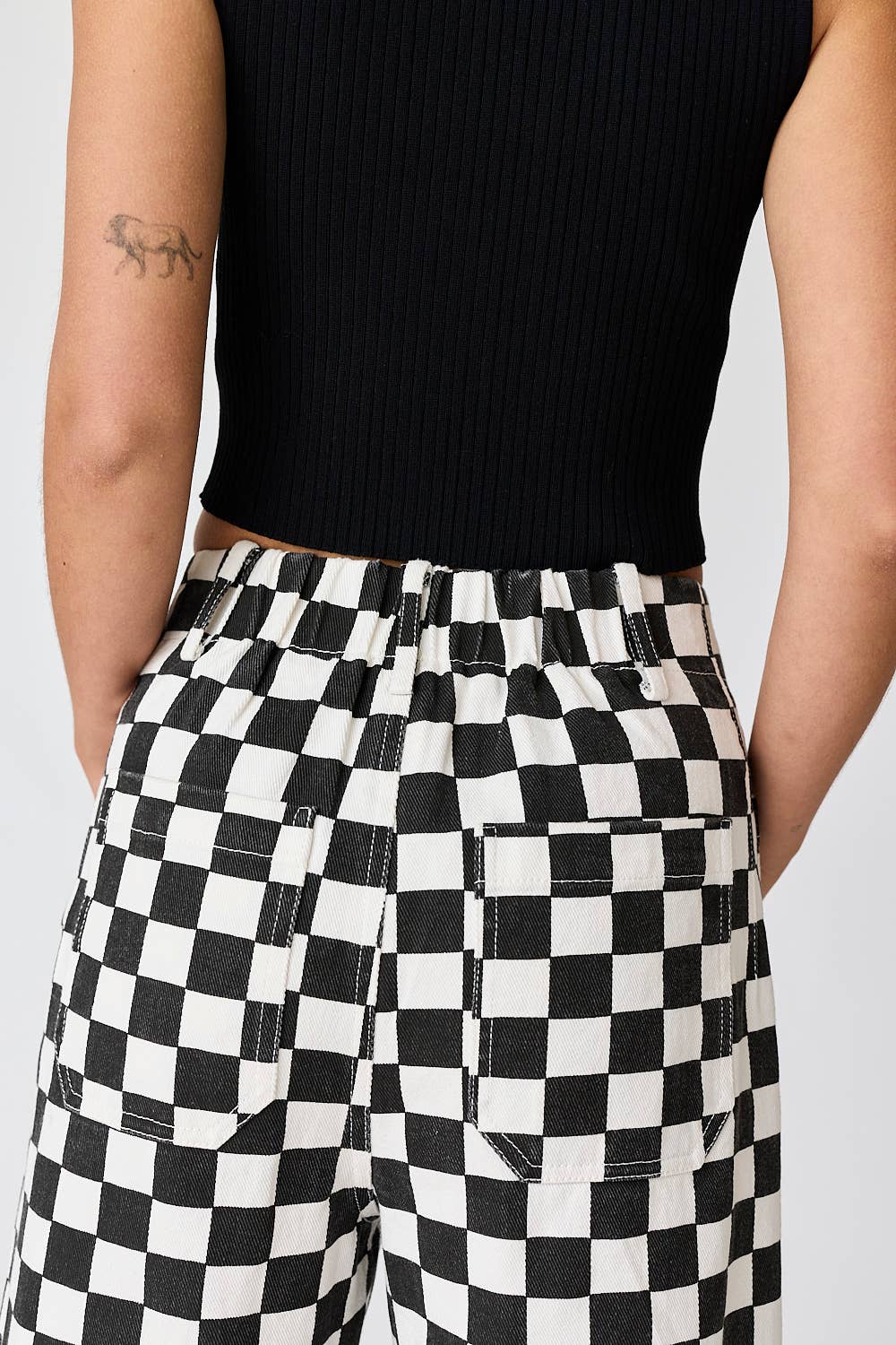 Demi Checkered Jeans