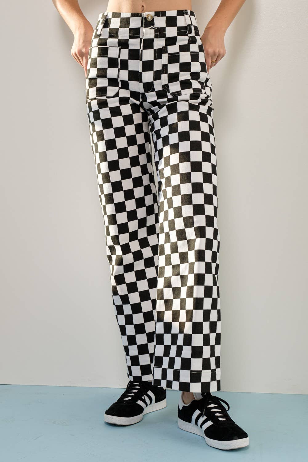 Demi Checkered Jeans