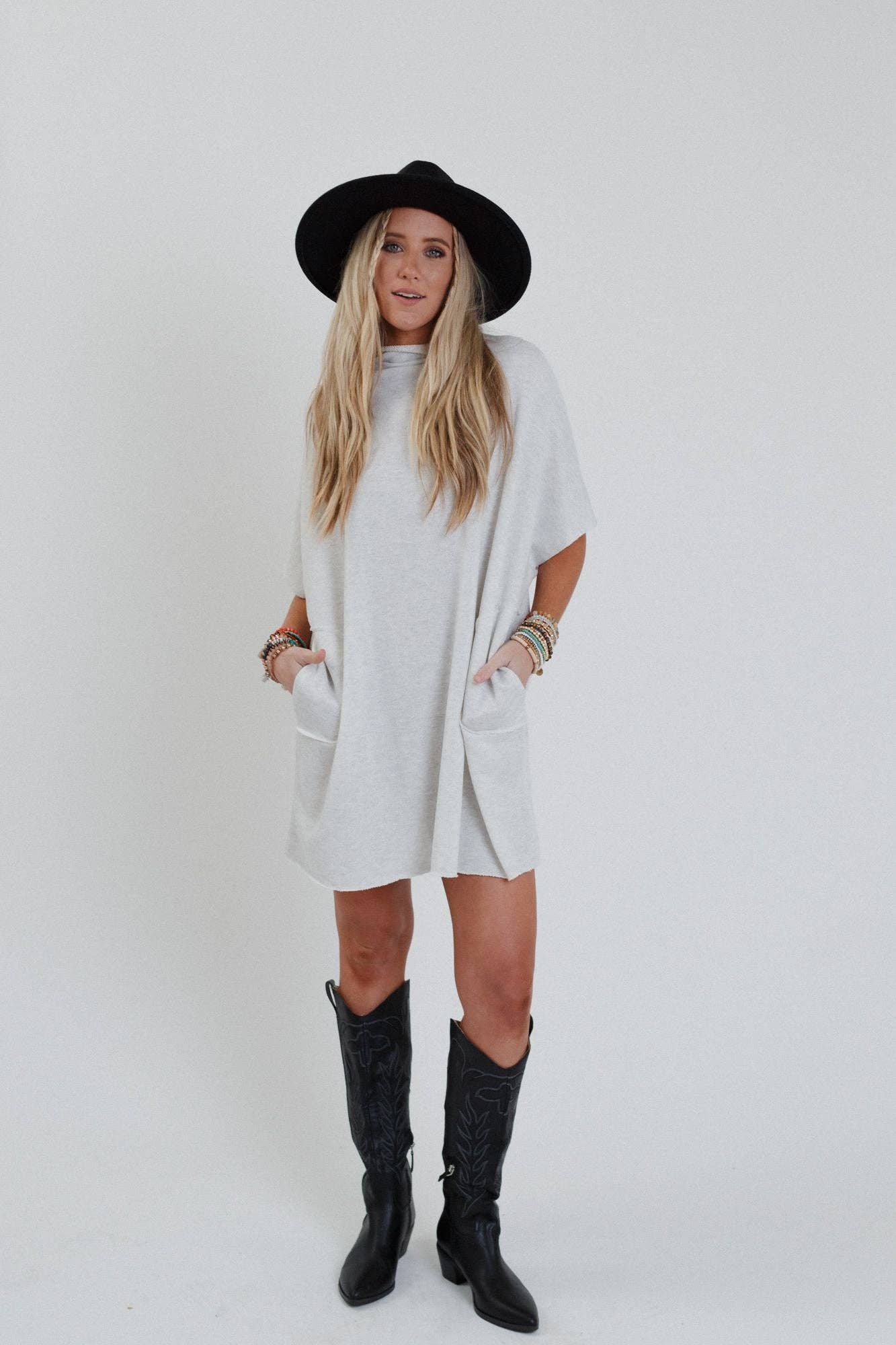 Laid Back Luxe Dress - Light Heather Gray: S