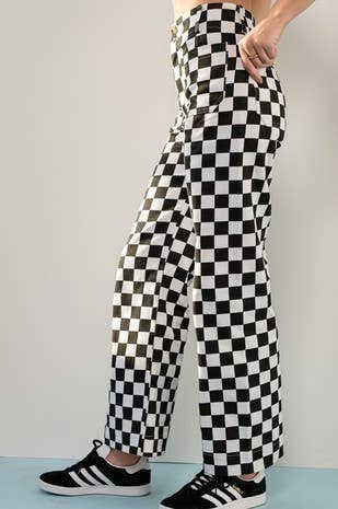 Demi Checkered Jeans