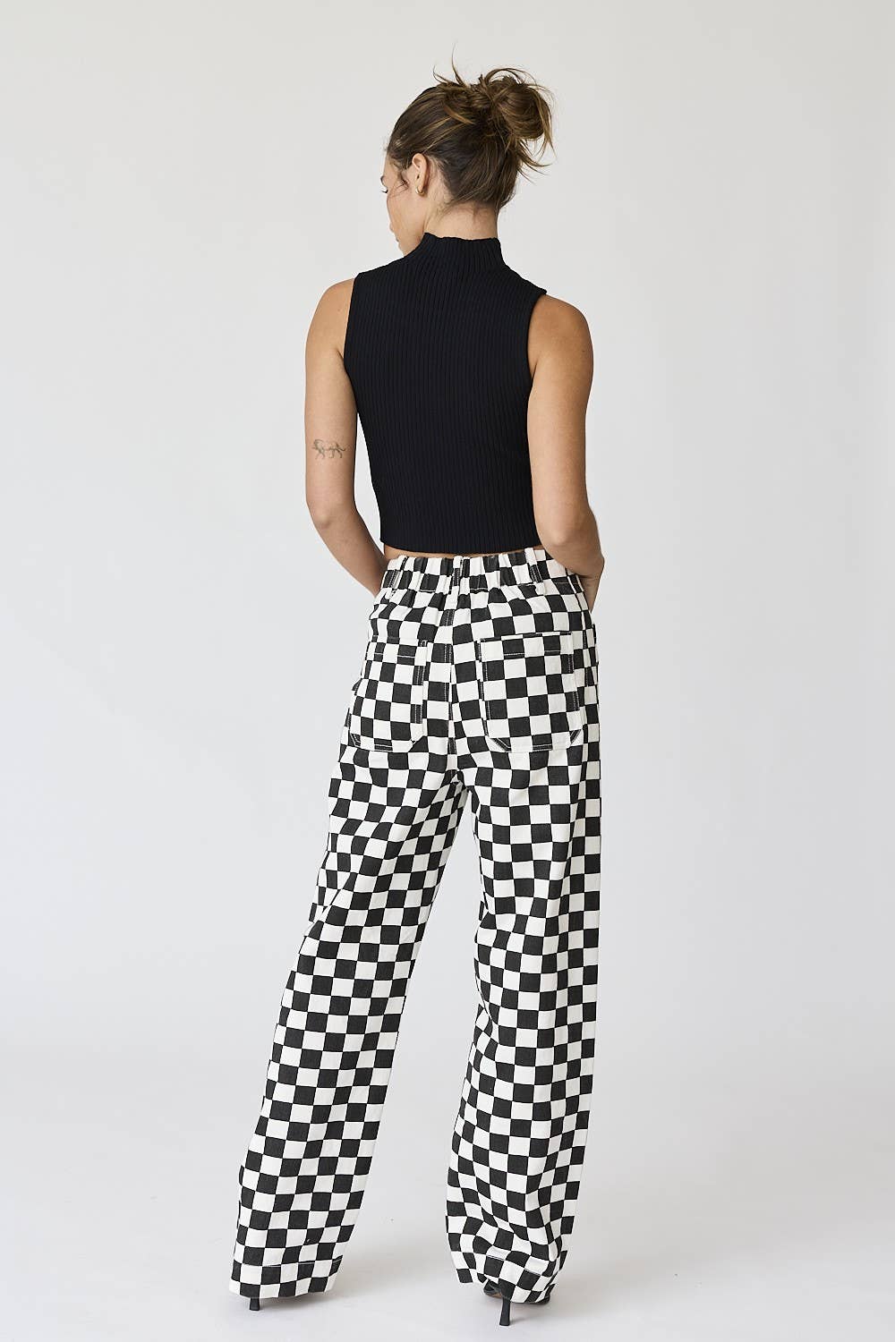 Demi Checkered Jeans