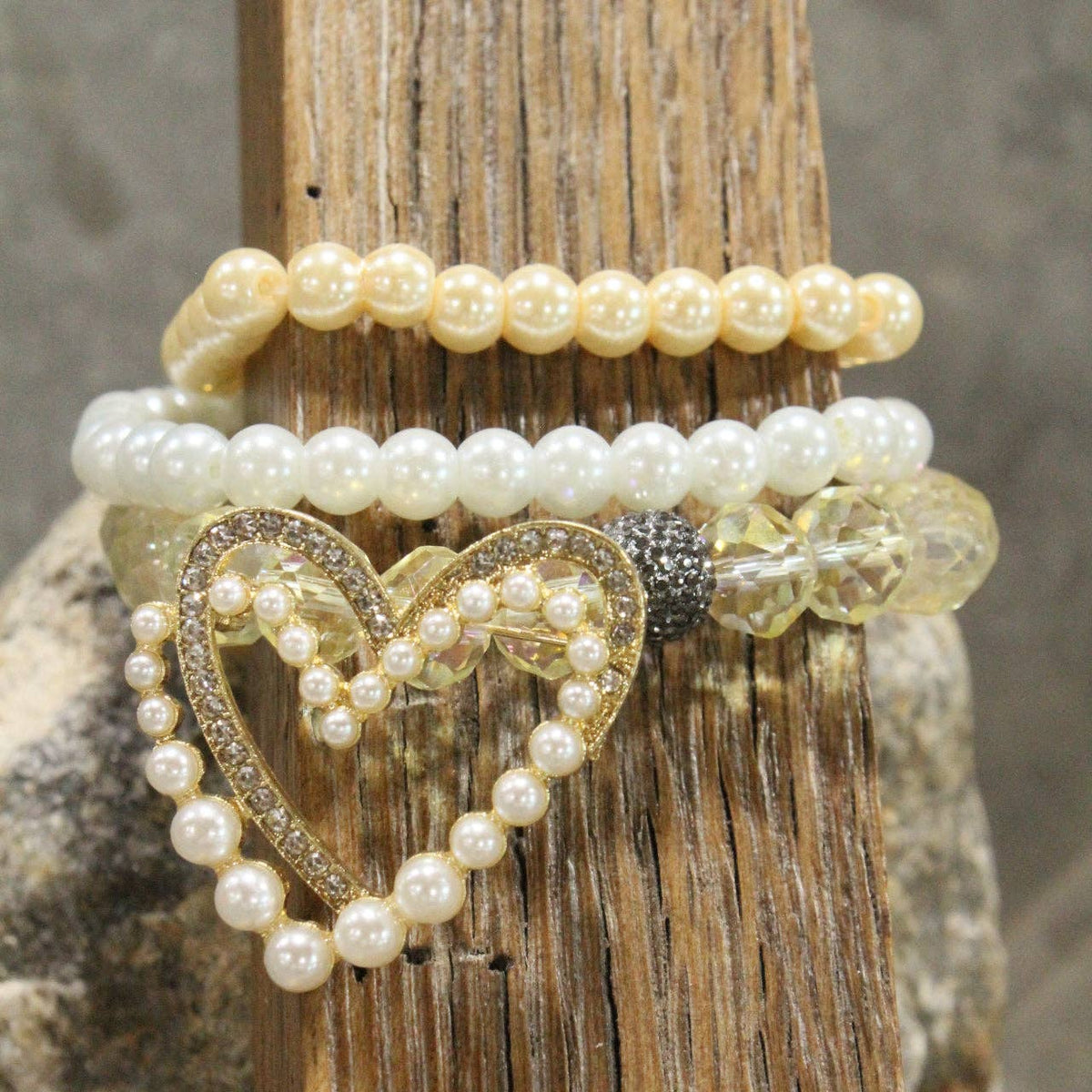 Never Enough Hearts Bracelet Set