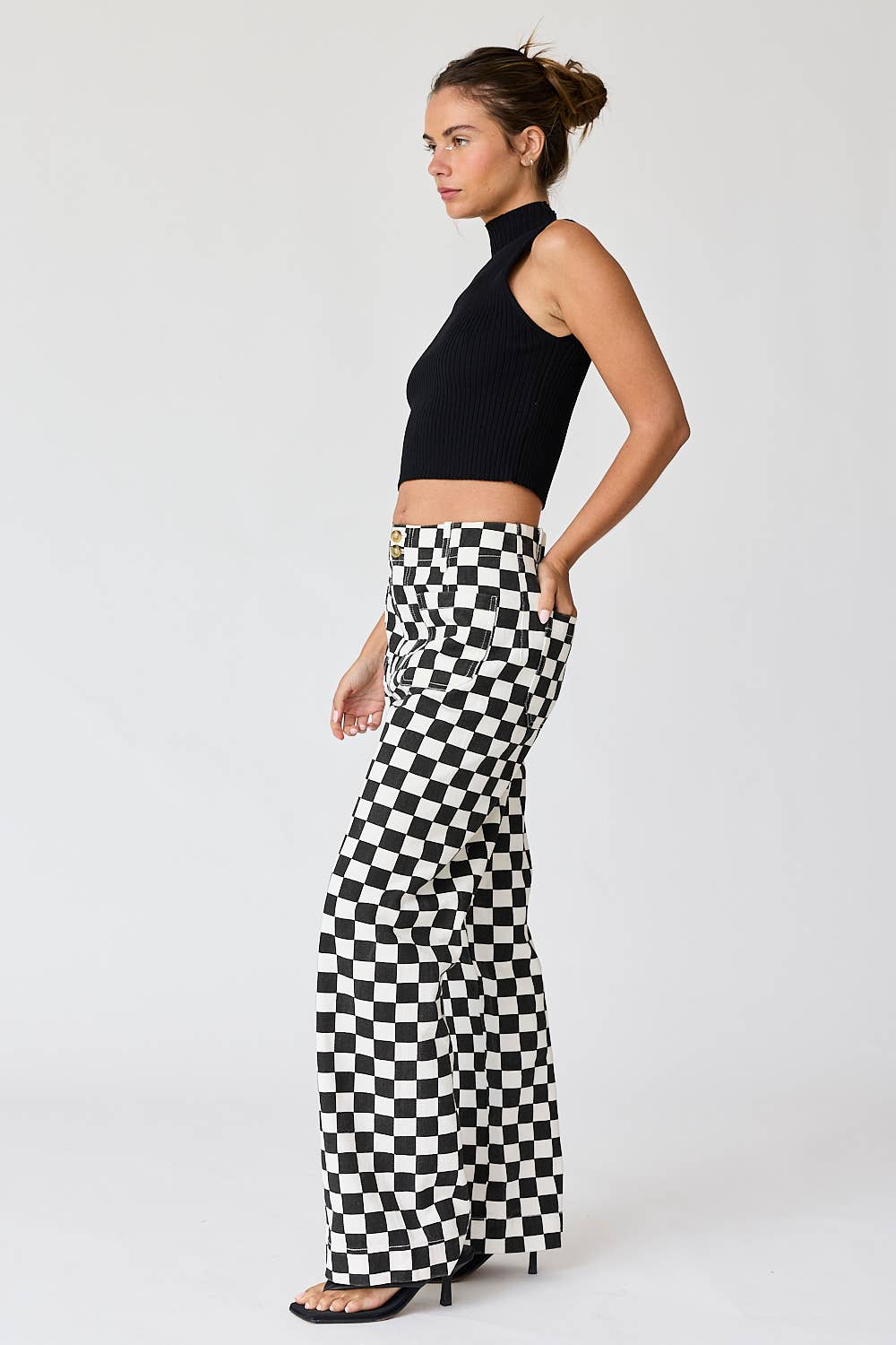 Demi Checkered Jeans