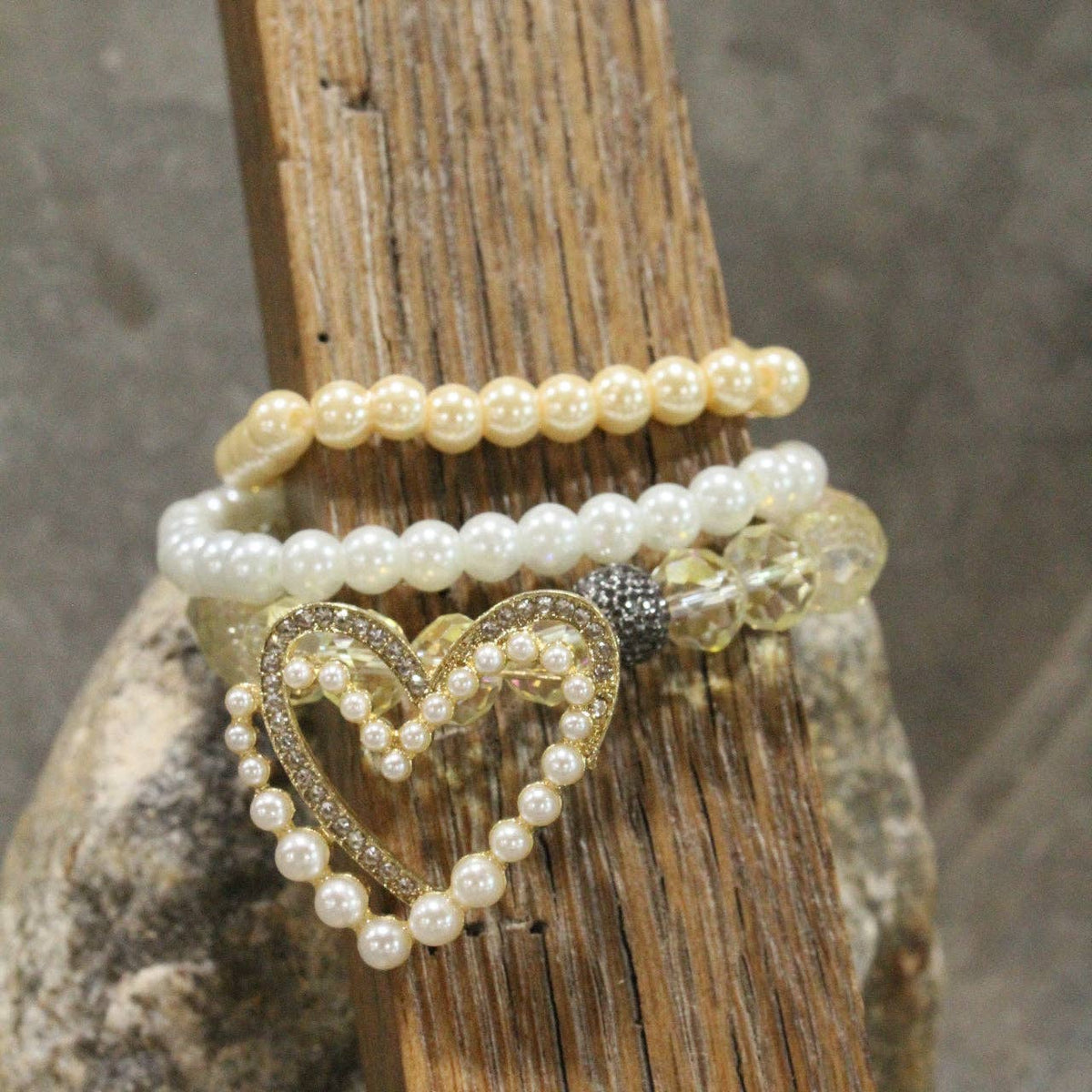 Never Enough Hearts Bracelet Set