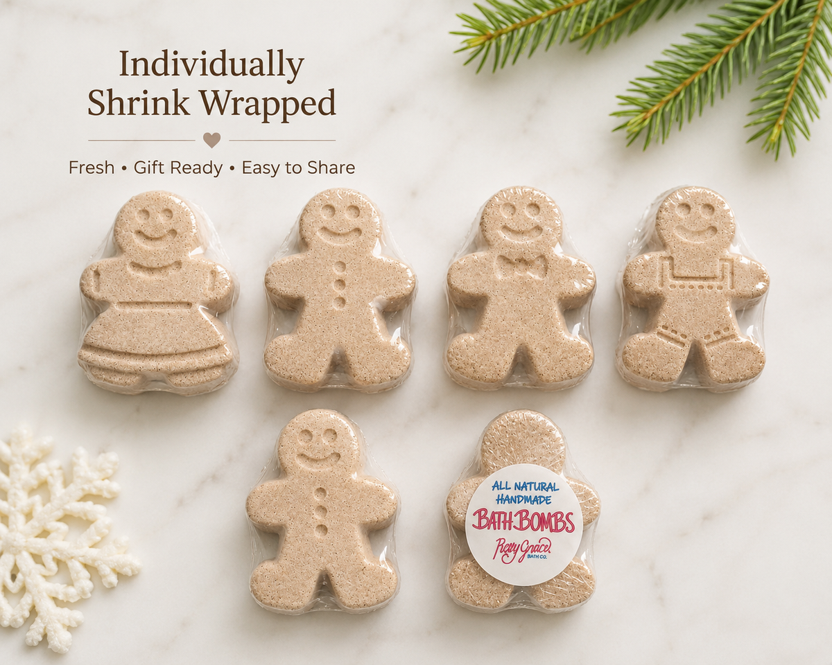 Mini Gingerbread Bath Bomb, Christmas Bath Bombs