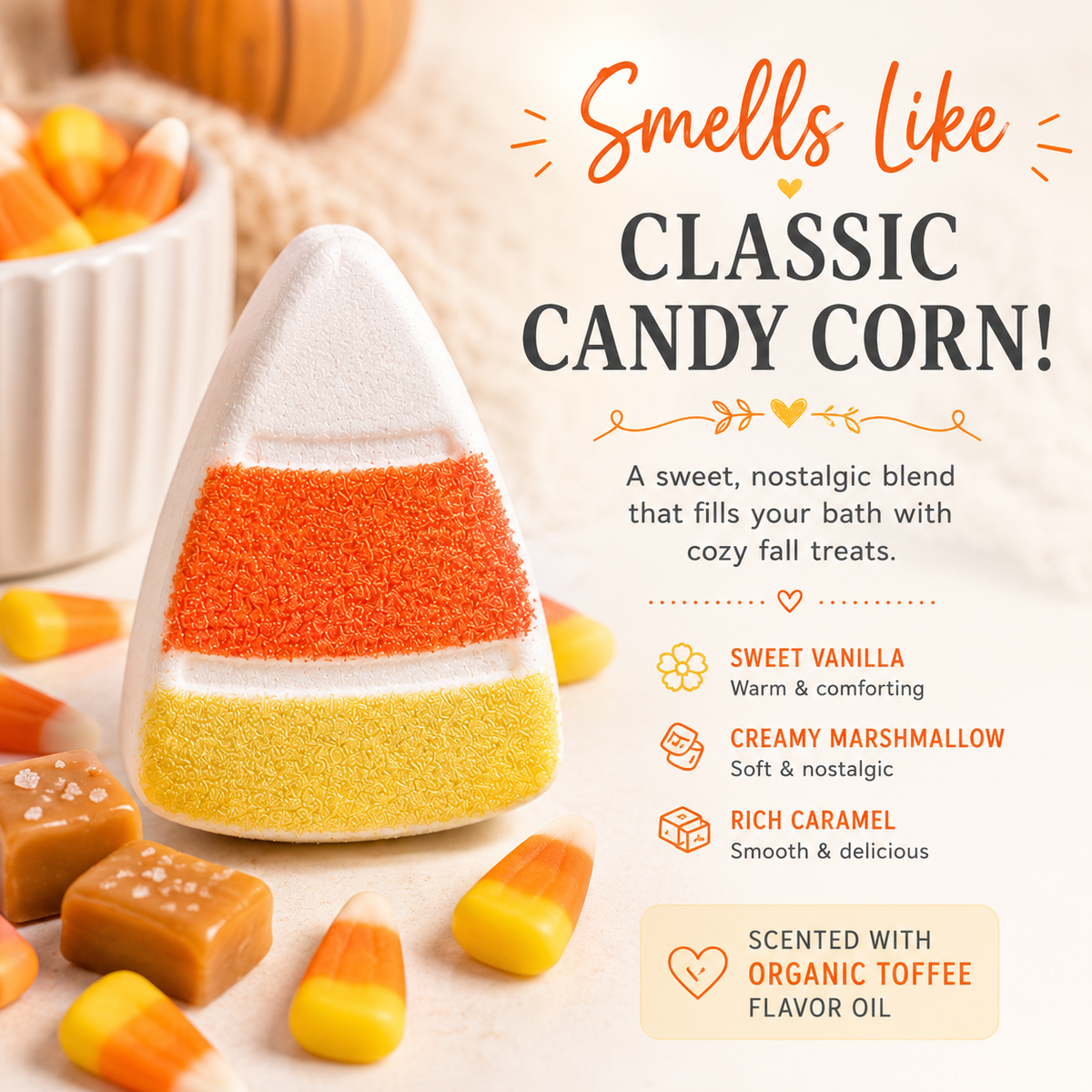 Candy Corn Bath Bombs