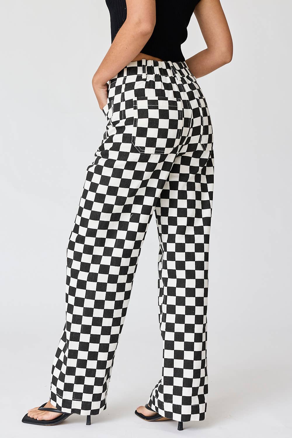 Demi Checkered Jeans