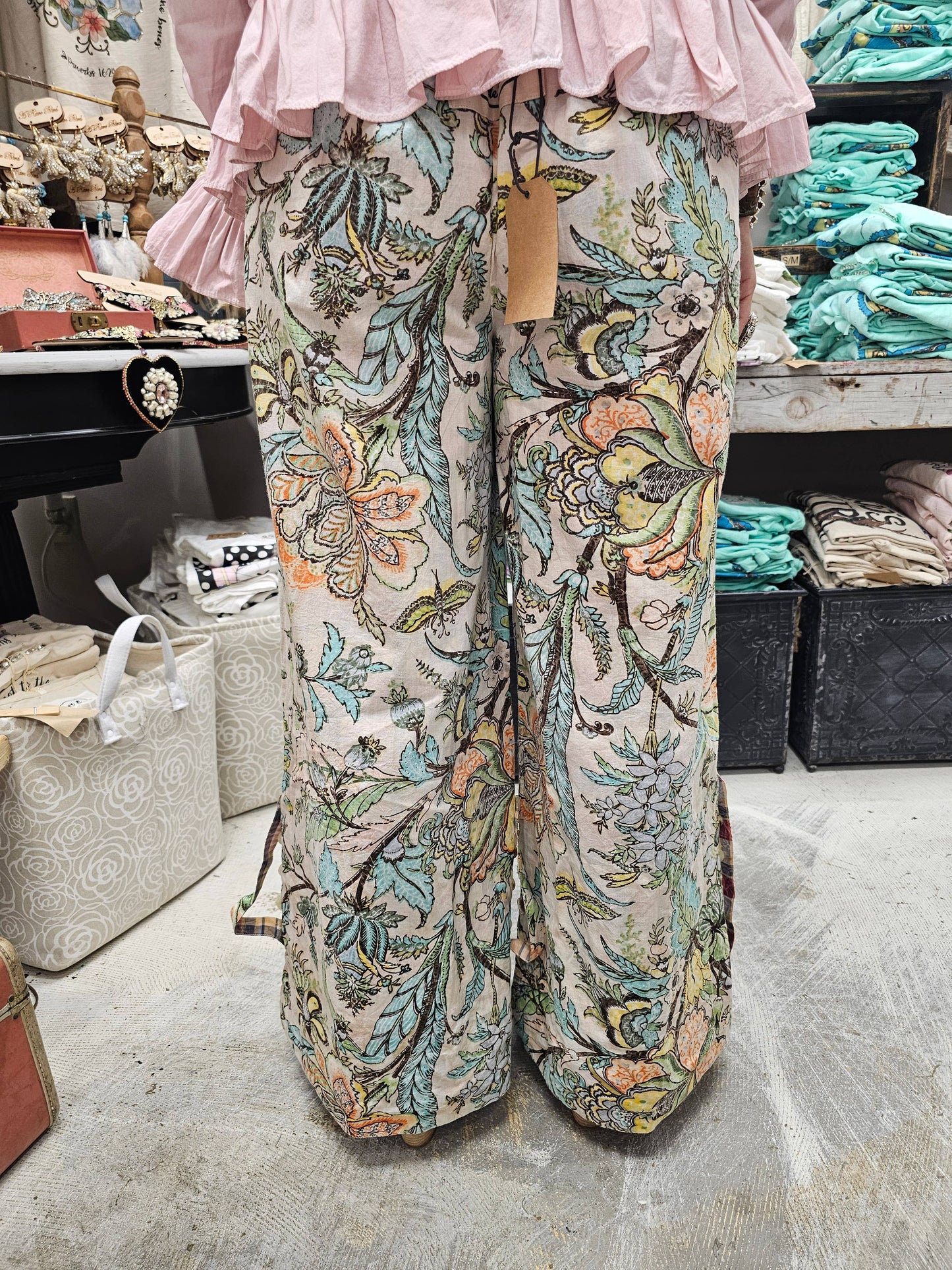 Reversable Plaid/Floral Pant