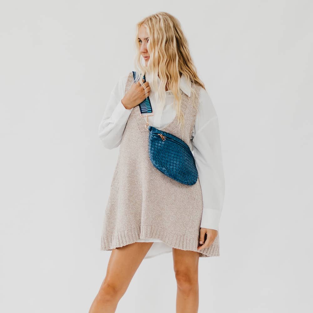 Westlyn Woven Bum Bag *NEW COLORS ADDED*: Checkered Gray