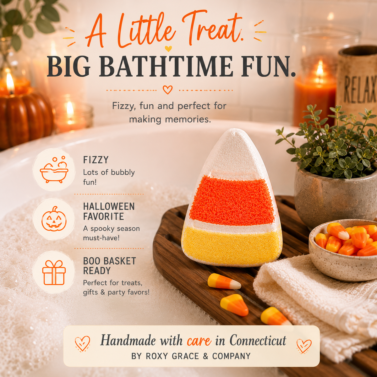 Candy Corn Bath Bombs